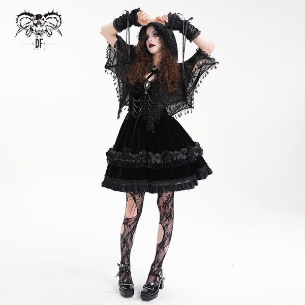 Devil Fashion Trick or Treatz Spiderweb Short Cape