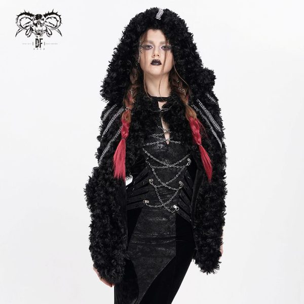 Devil Fashion Cute & Deadly Hooded Faux Fur Bolero