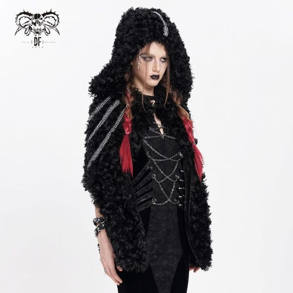 Devil Fashion Cute & Deadly Hooded Faux Fur Bolero