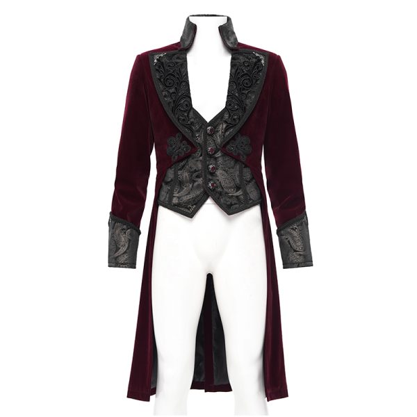 Devil Fashion Blood Lust Red Velvet Jacket