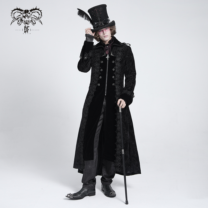 Devil Fashion Cillian Gothic Embroidered Coat