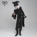Devil Fashion Bram Long Damask Black Jacket