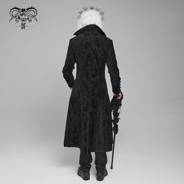 Devil Fashion Bram Long Damask Black Jacket