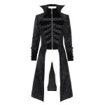 Devil Fashion Bram Long Damask Black Jacket