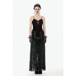 Dark In Love Crimson Velvet V Shape Gothic Top