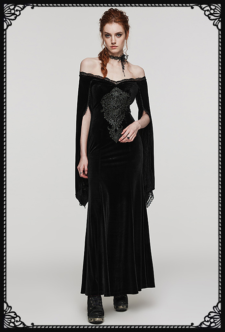Punk Rave Empress Long Velvet Dress