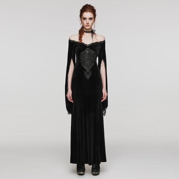 Punk Rave Empress Long Velvet Dress