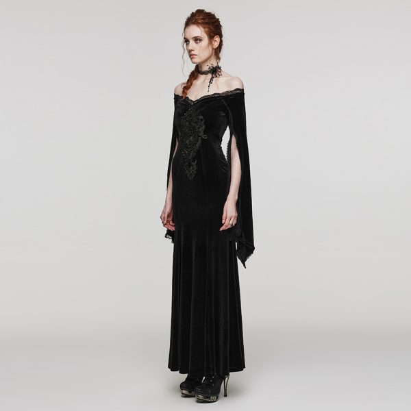 Punk Rave Empress Long Velvet Dress