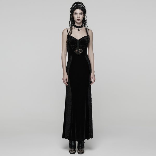 Punk Rave Bleeding Heart Lace Details Gothic Dress