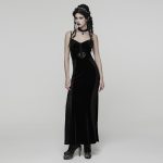 Punk Rave Bleeding Heart Lace Details Gothic Dress