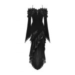 Dark In Love Shadowfall Draped Slit Hem Gothic Dress