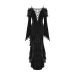 Dark In Love Shadowfall Draped Slit Hem Gothic Dress