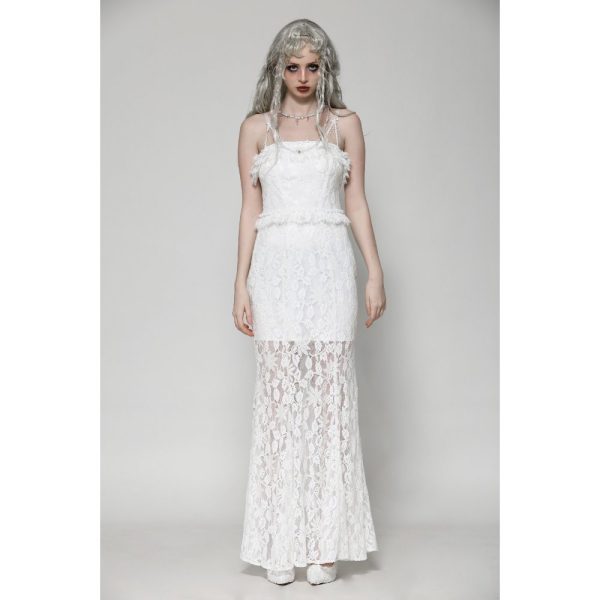Dark In Love Dead Bride White Gothic Lace Dress