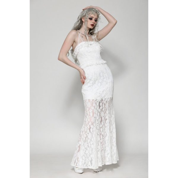 Dark In Love Dead Bride White Gothic Lace Dress