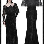 Dark In Love Dusk Sanctum Bardot Mermaid-Style Gothic Dress