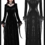 Dark In Love Demona Bell Sleeve Velvet Dress