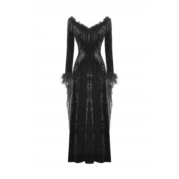 Dark In Love Demona Bell Sleeve Velvet Dress