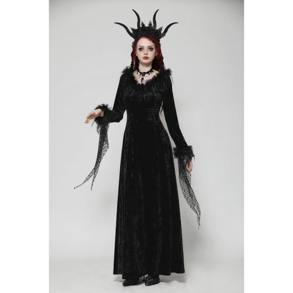 Dark In Love Demona Bell Sleeve Velvet Dress