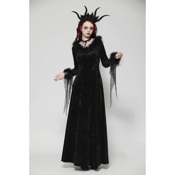 Dark In Love Demona Bell Sleeve Velvet Dress