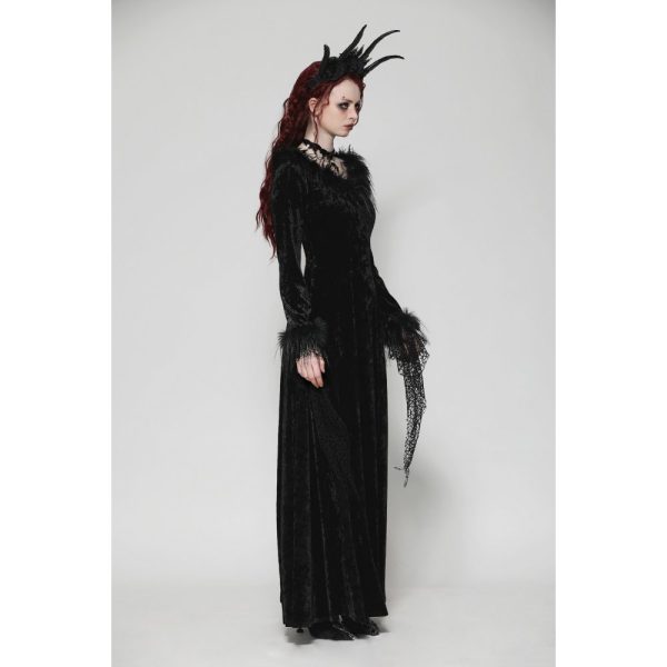 Dark In Love Demona Bell Sleeve Velvet Dress