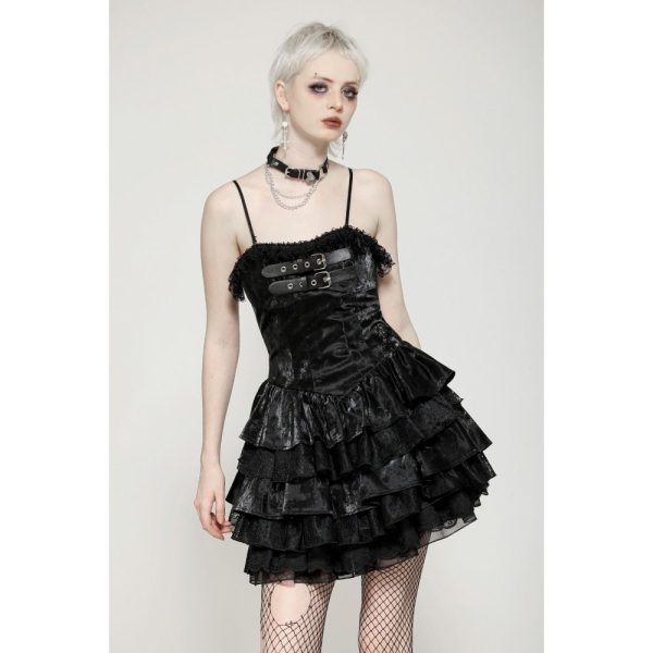 Dark In Love Misa Ruffle Gothic Dress