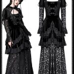 Dark In Love Gwendoline Long Velvety Lace Dress