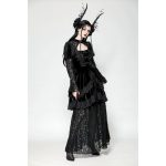 Dark In Love Gwendoline Long Velvety Lace Dress