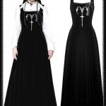 Dark In Love Necrovest Gothic Dungaree Long Dress