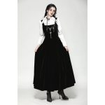 Dark In Love Necrovest Gothic Dungaree Long Dress