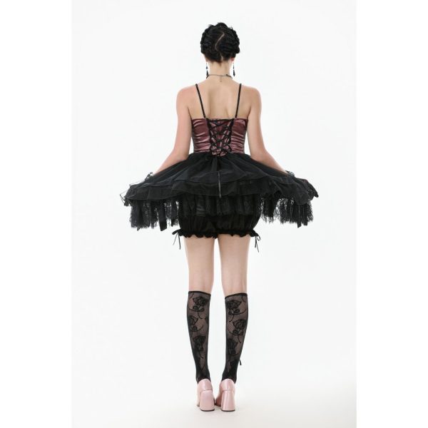 Dark In Love Duskbound Rose Black Pink Gothic Dress