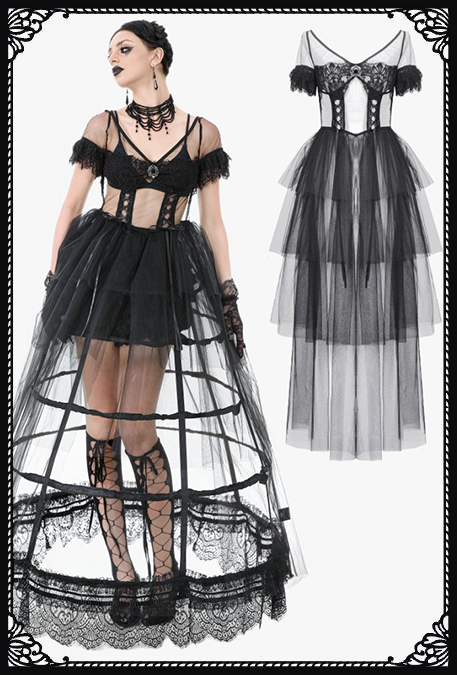 Dark In Love Ethereal Enchantment Gothic Sheer Dress