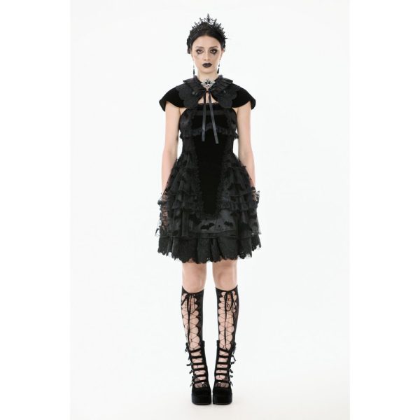 Dark In Love Baby Bat Gothic Ruffle Dress