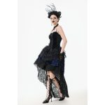 Dark In Love Midnight Devour Blue Lace Velvet Gothic Dress