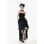 Dark In Love Midnight Devour Blue Lace Velvet Gothic Dress