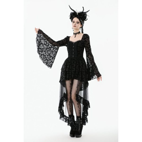 Dark In Love Sorelle Bat Print Dress