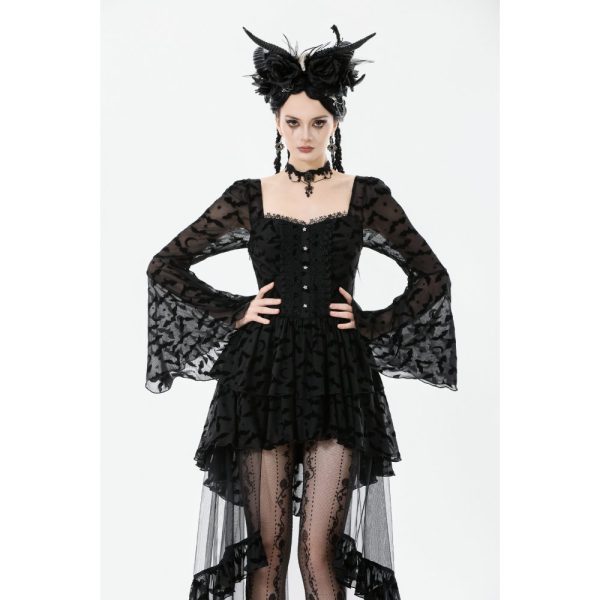 Dark In Love Sorelle Bat Print Dress