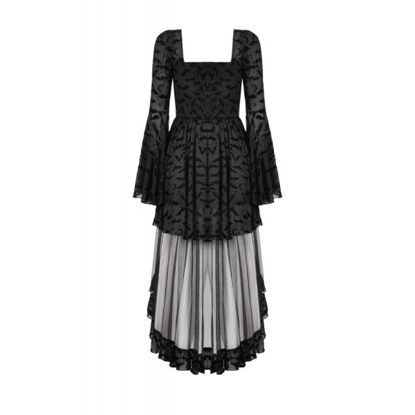 Dark In Love Sorelle Bat Print Dress