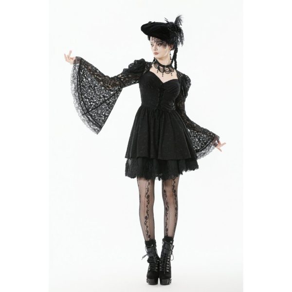 Dark In Love Kaira Long Sleeve Black Gothic Dress