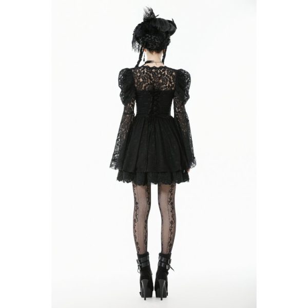 Dark In Love Kaira Long Sleeve Black Gothic Dress