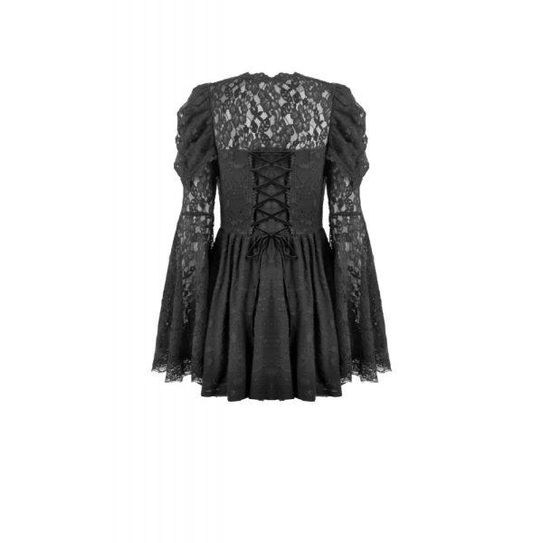 Dark In Love Kaira Long Sleeve Black Gothic Dress
