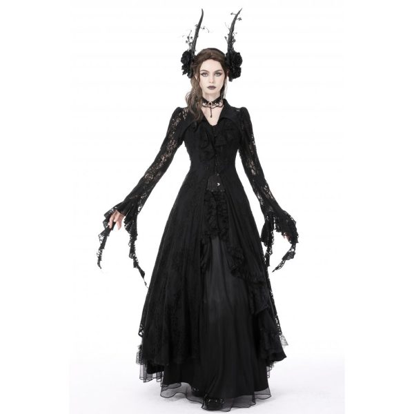 Dark In Love Amara Lace Bell Sheeves Long Cardigan