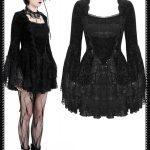Dark In Love Kassandra Gothic Velvet Ruffle Dress