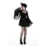 Dark In Love Kassandra Gothic Velvet Ruffle Dress
