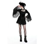 Dark In Love Kassandra Gothic Velvet Ruffle Dress