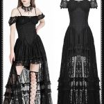 Dark In Love Cathedral Goth Bardot Lace Dress