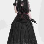 Eva Lady Rosita Fishnet & Cross Black Gothic Veil