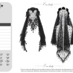 Eva Lady Rosita Fishnet & Cross Black Gothic Veil