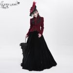 Eva Lady Magara Black & Red Feather Tilt Hat