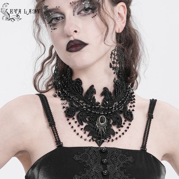 Evil Lady Vespera Gothic Lace Necklace