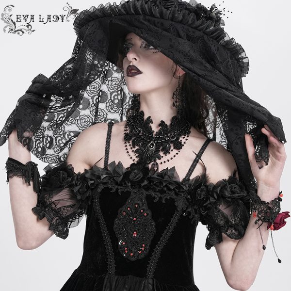 Evil Lady Vespera Gothic Lace Necklace